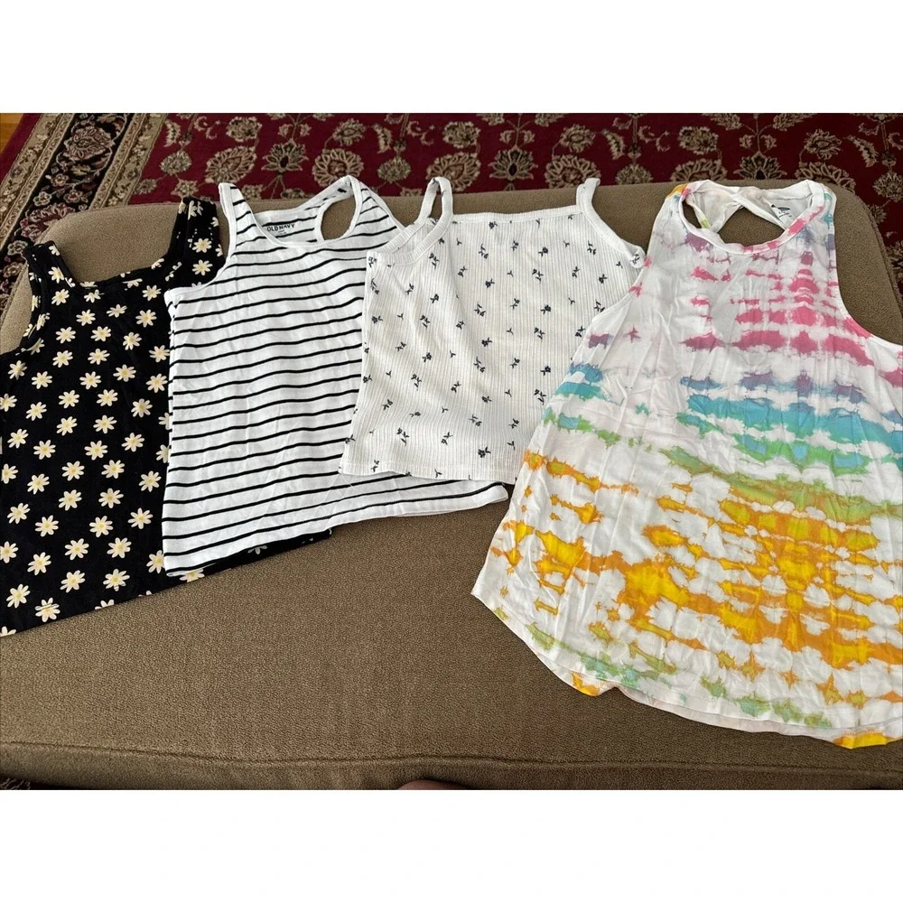 Girls Lot of Of 4 Size Large (10-12) Tank Tops By Old Navy (AH)